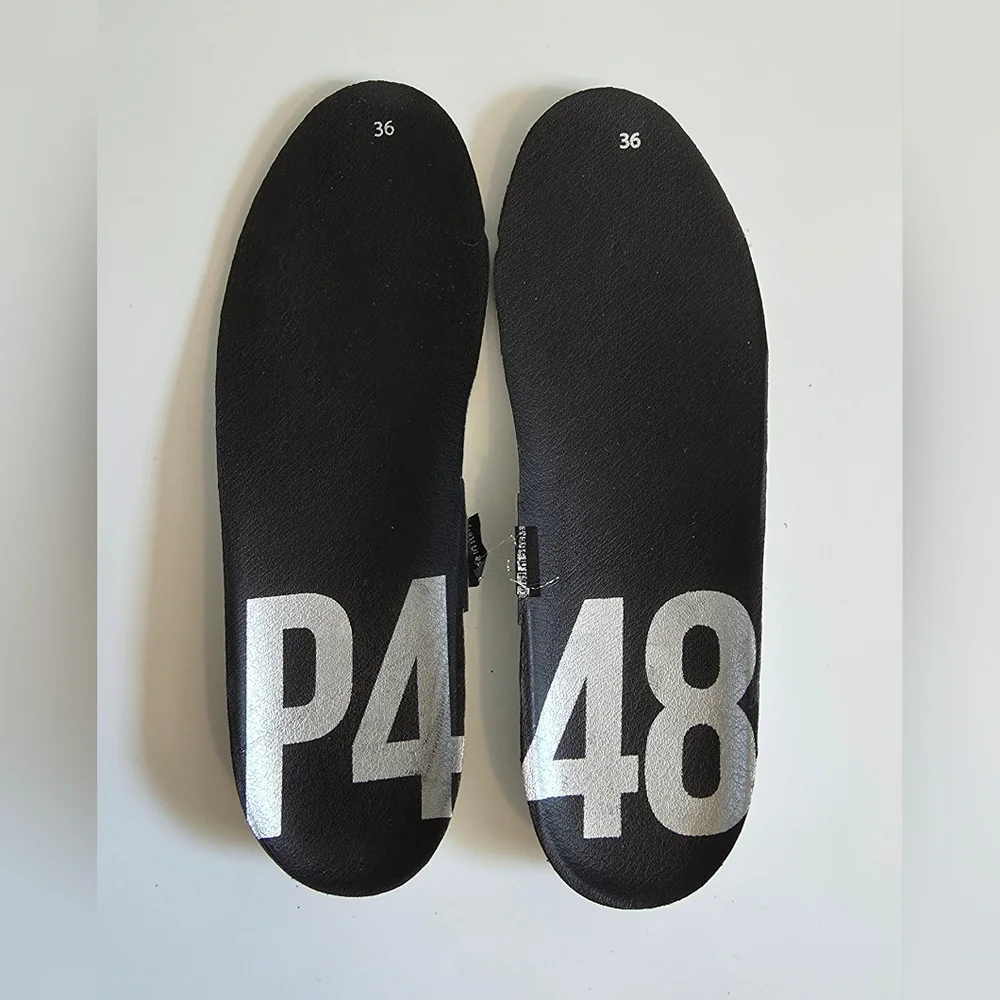 P448 John Black Glitter Sneakers Size 36